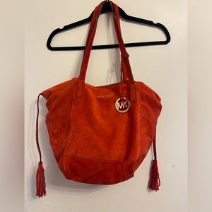 Orange Suede Michael Kors purse